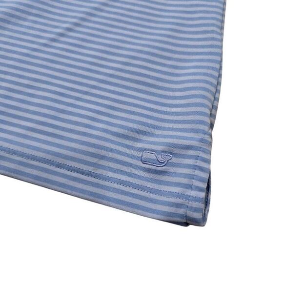 Vineyard Vines Sankaty Top Womens XS Blue Stripe Boat Neck Essential Stretch Tee - Picture 2 of 5